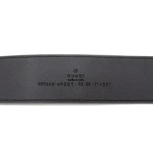Gucci Leather Black with Double G Buckle 95 38 397660 (Sku 6939) Belt Gucci | Accessories | Gucci Leather Black With Double G  main image 4
